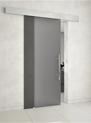 Гарда G10 Стеклянная раздвижная дверь на скрытом механизме матовая
