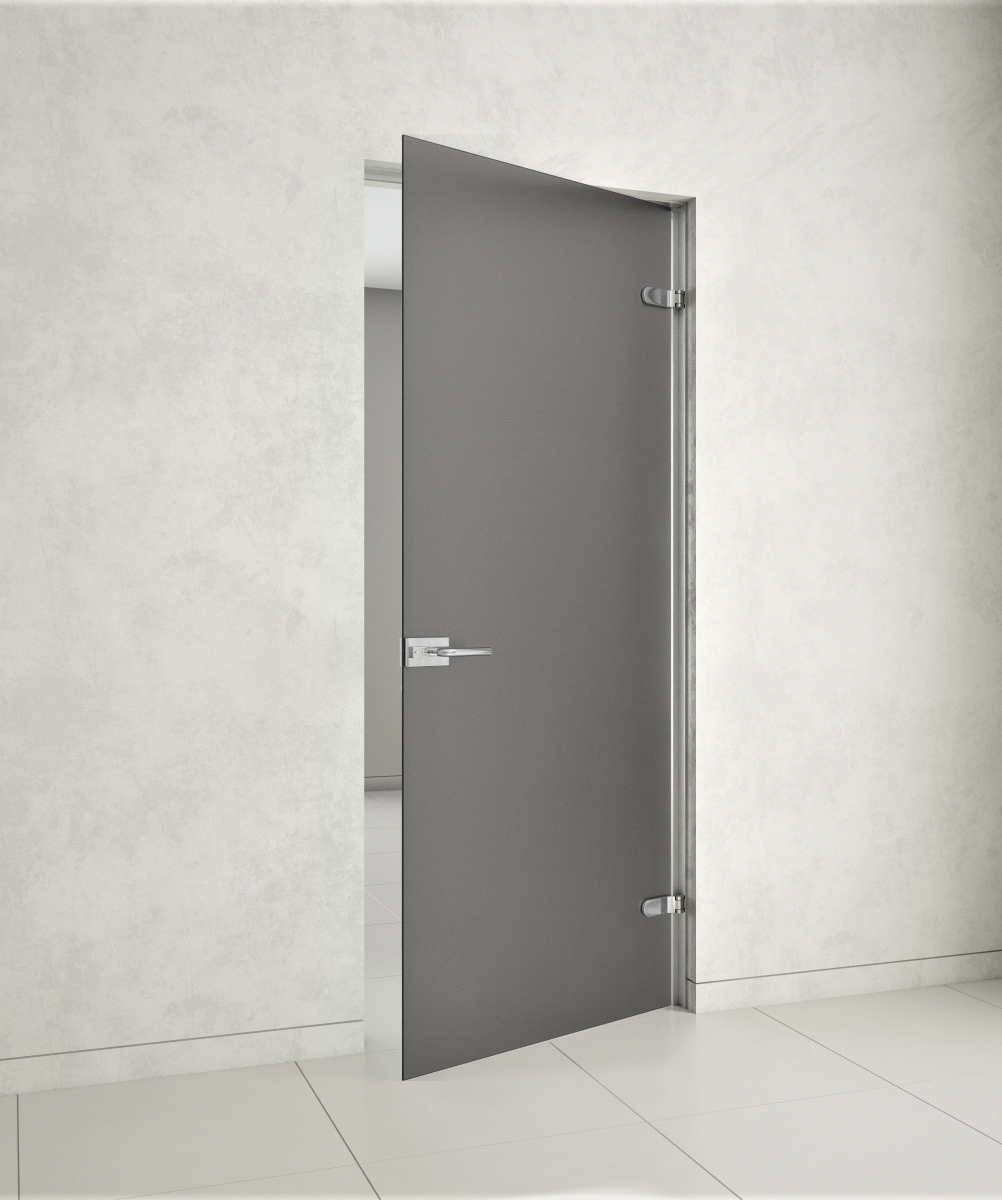 Агар G8 Стеклянная распашная дверь с алюминиевой коробкой матовая