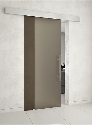 Гарда В10 Стеклянная раздвижная дверь на скрытом механизме матовая